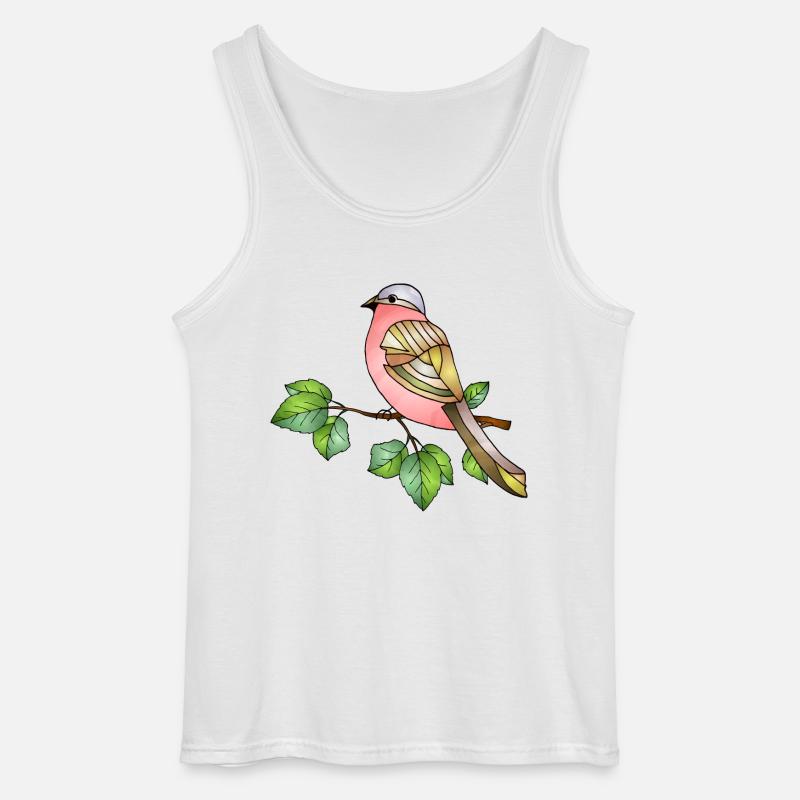 Bunter Vogel - Gildan Männer Tank Top - Weiß