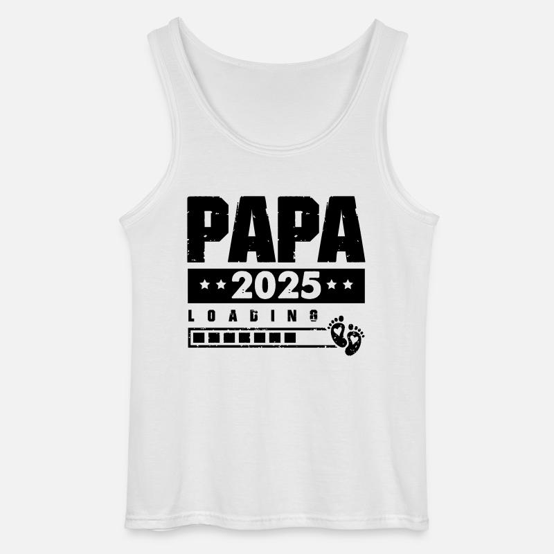 Papa 2025 Loading - Gildan Men’s Tank Top - white
