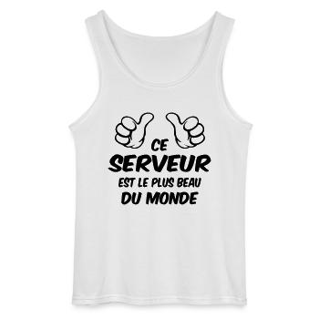 BESTER SERVER - Gildan Männer Tank Top - Weiß - Vorne - AI Model Male 185 dark (185cm)