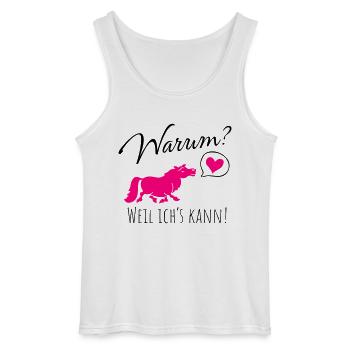 Warum? Weil ich's kann! - Gildan Männer Tank Top - Weiß - Vorne - AI Model Male 185 dark (185cm)