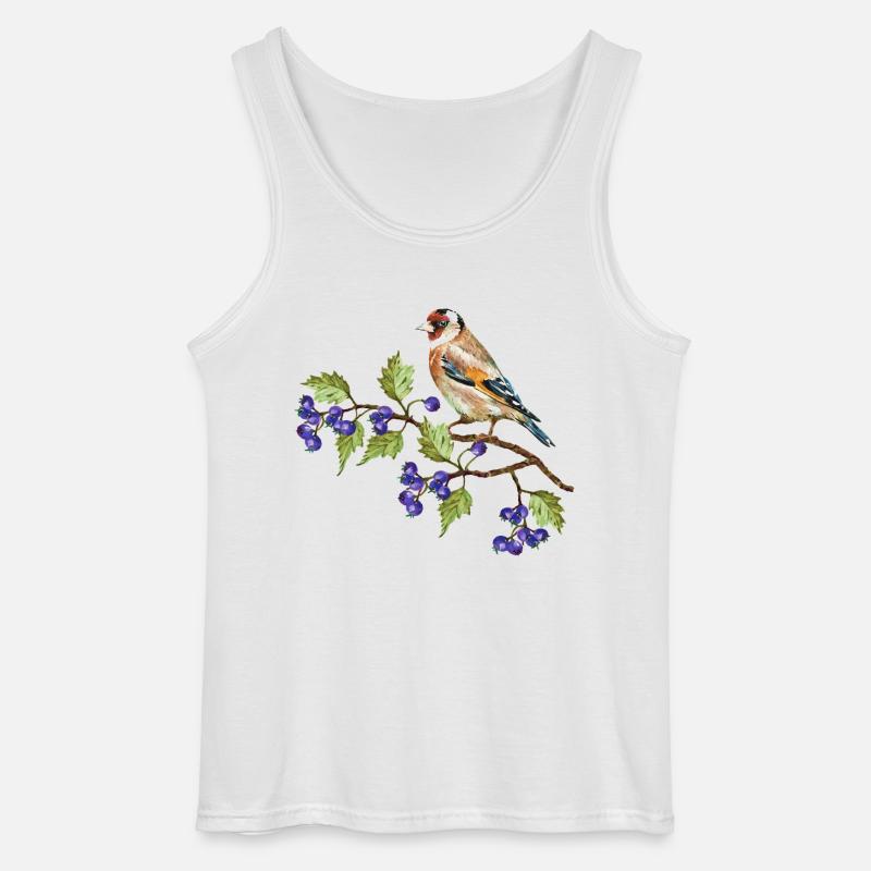 Bunter Vogel - Gildan Männer Tank Top - Weiß