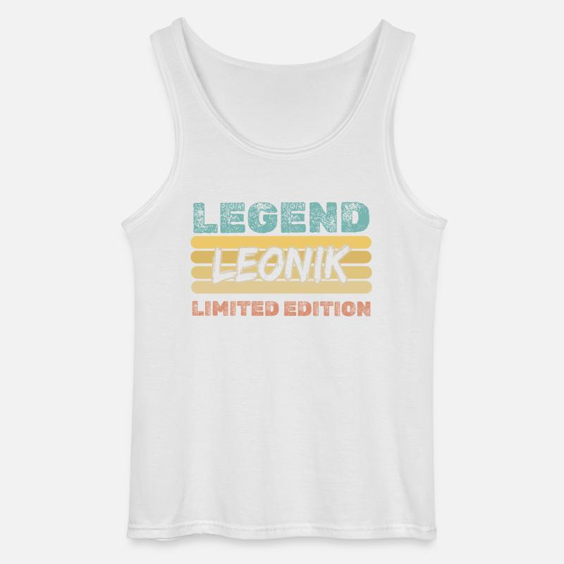 Leonik - Gildan Männer Tank Top - Weiß