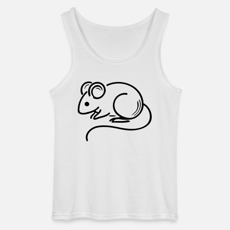 Maus - Gildan Männer Tank Top - Weiß