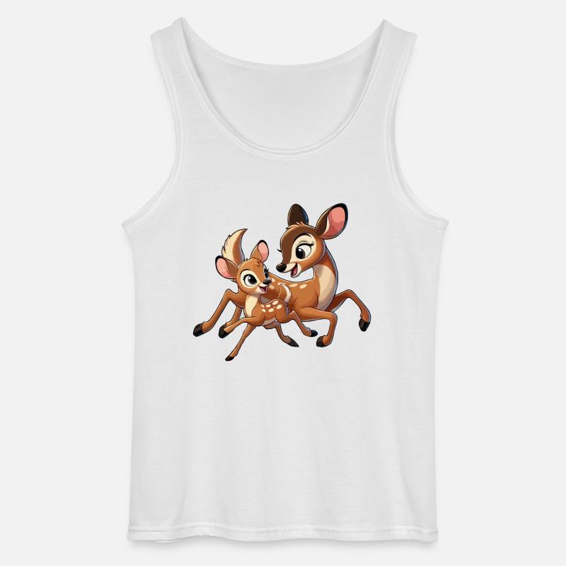 Rehmutter und Kind beim Herumtollen - Gildan Männer Tank Top - Weiß