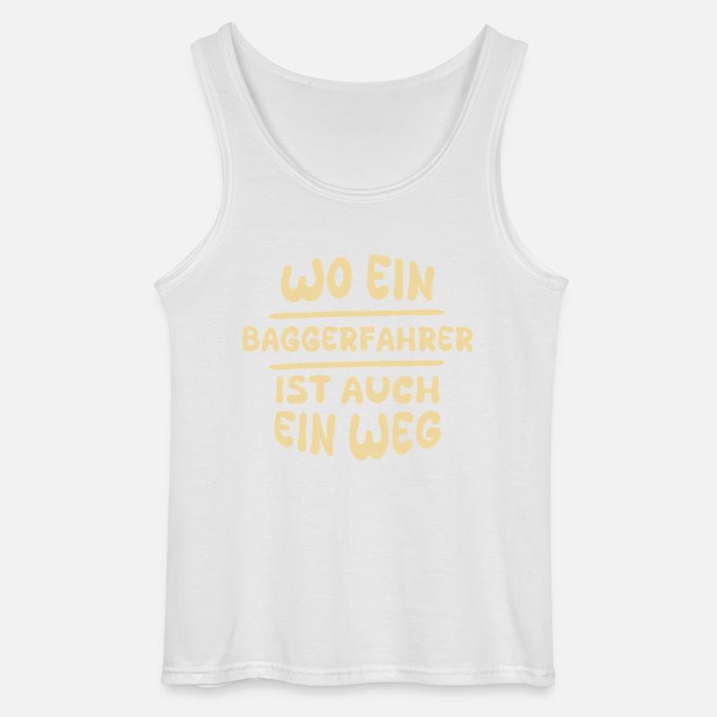 Baggerfahrer als Baggerfahrer - Gildan Männer Tank Top - Weiß