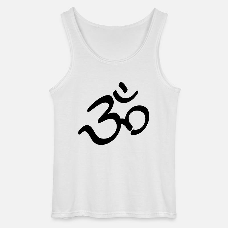 Devanagari Om - Gildan Männer Tank Top - Weiß