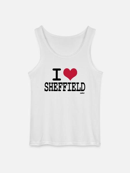i love sheffield by wam - Gildan Men’s Tank Top - white