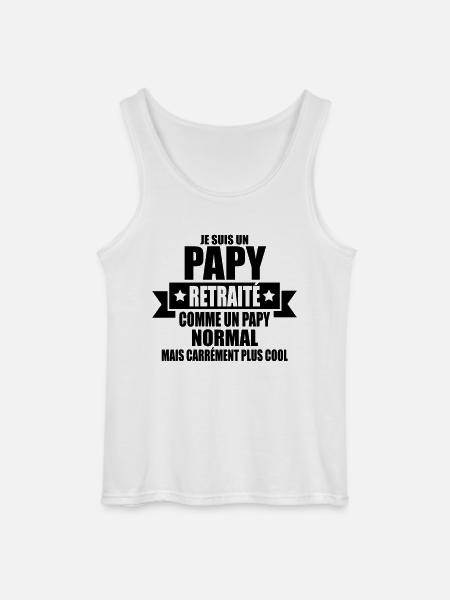 je suis un papy retraité - Débardeur Gildan Homme - blanc