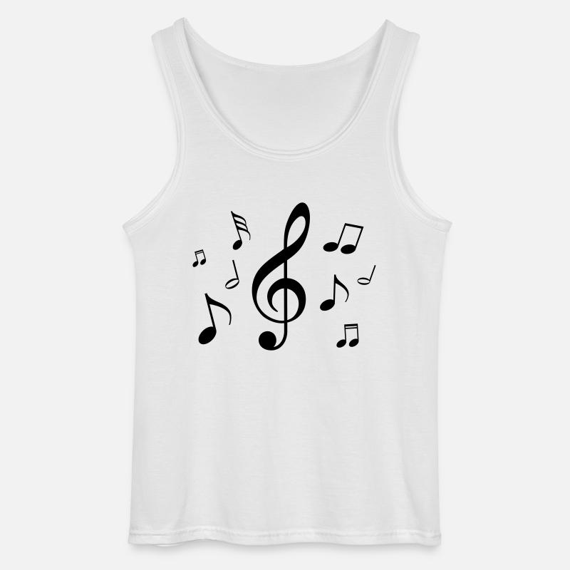 Music note - Gildan Männer Tank Top - Weiß
