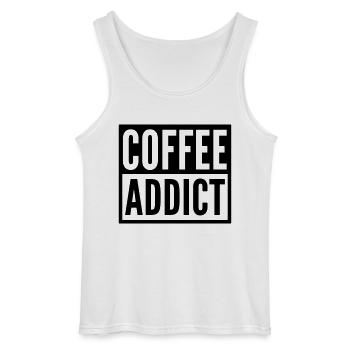coffee addict - Gildan Männer Tank Top - Weiß - Vorne - AI Model Male 185 dark (185cm)