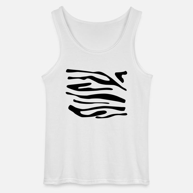 Zebra-Druck ein - Gildan Männer Tank Top - Weiß