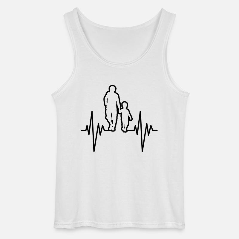 Dad And Son Pulse - Gildan Men’s Tank Top - white
