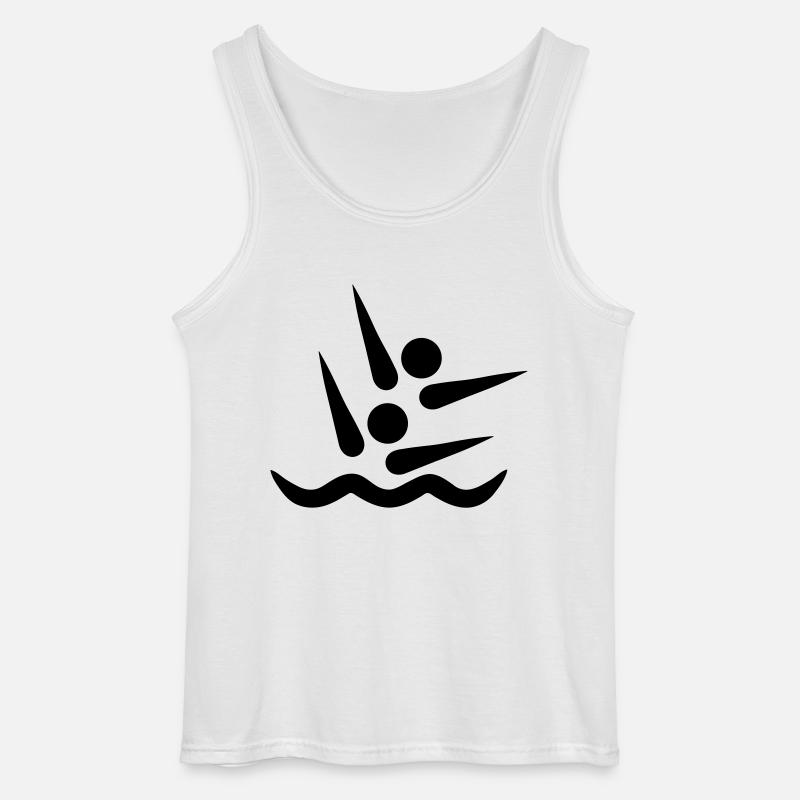 Synchronschwimmen - Gildan Männer Tank Top - Weiß