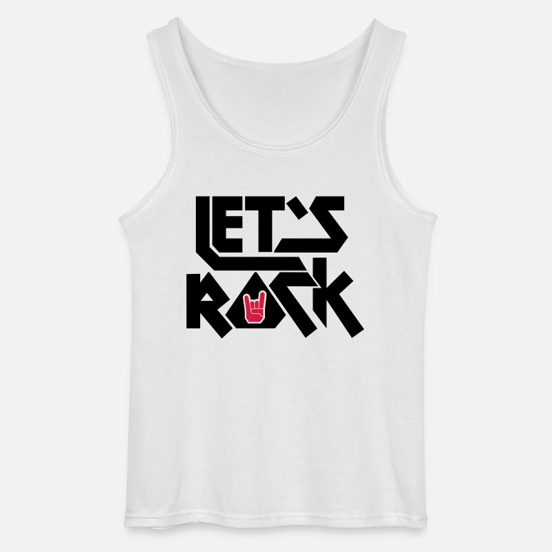 Let's Rock - Gildan Männer Tank Top - Weiß