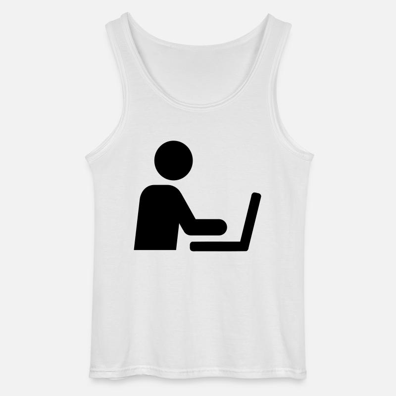 Computer - Gildan Männer Tank Top - Weiß