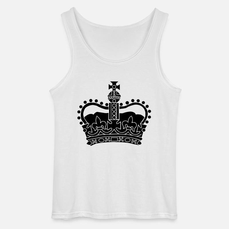 Crown - Krone - Gildan Männer Tank Top - Weiß