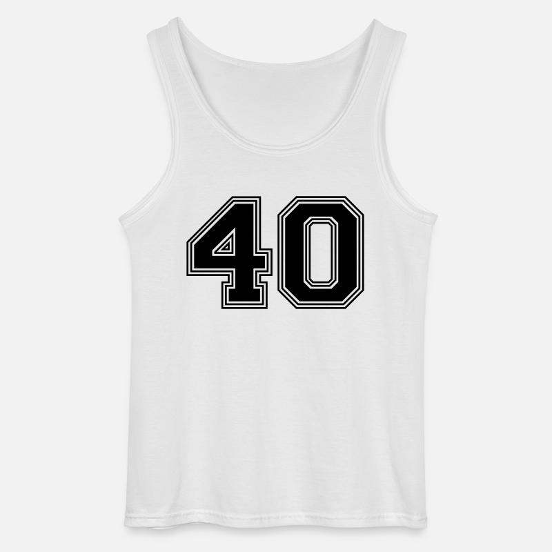 40_Nummer_40_s31 - Gildan Männer Tank Top - Weiß