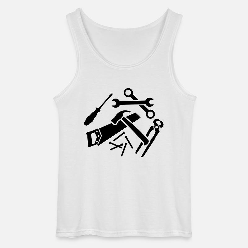 Werkzeug - Gildan Männer Tank Top - Weiß