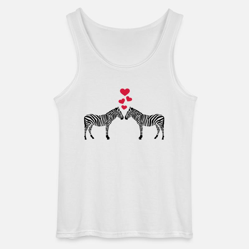 Zebras - Gildan Männer Tank Top - Weiß