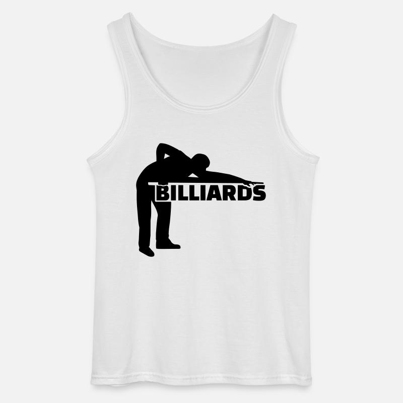 Billard - Gildan Männer Tank Top - Weiß