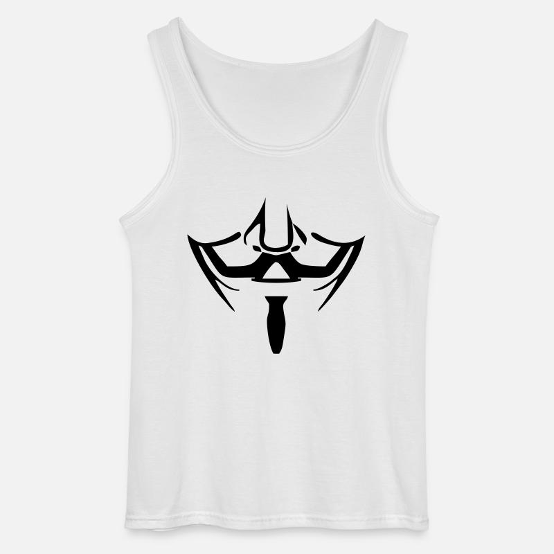 Anonymous Maske - Gildan Männer Tank Top - Weiß