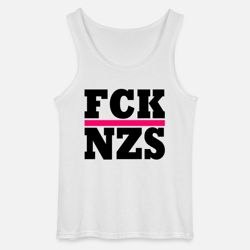 FCK NZS - Gildan Männer Tank Top - Weiß