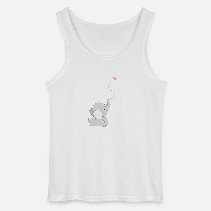 Eddi Elefant - Geschenk - Geschenkidee - Gildan Männer Tank Top - Weiß