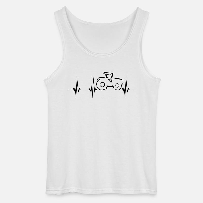Puls Traktor Bauernhof - Gildan Männer Tank Top - Weiß