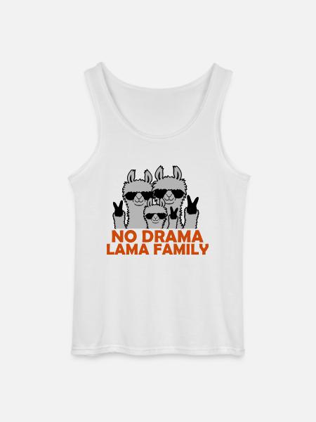 No drama Llama family - Gildan Men’s Tank Top - white