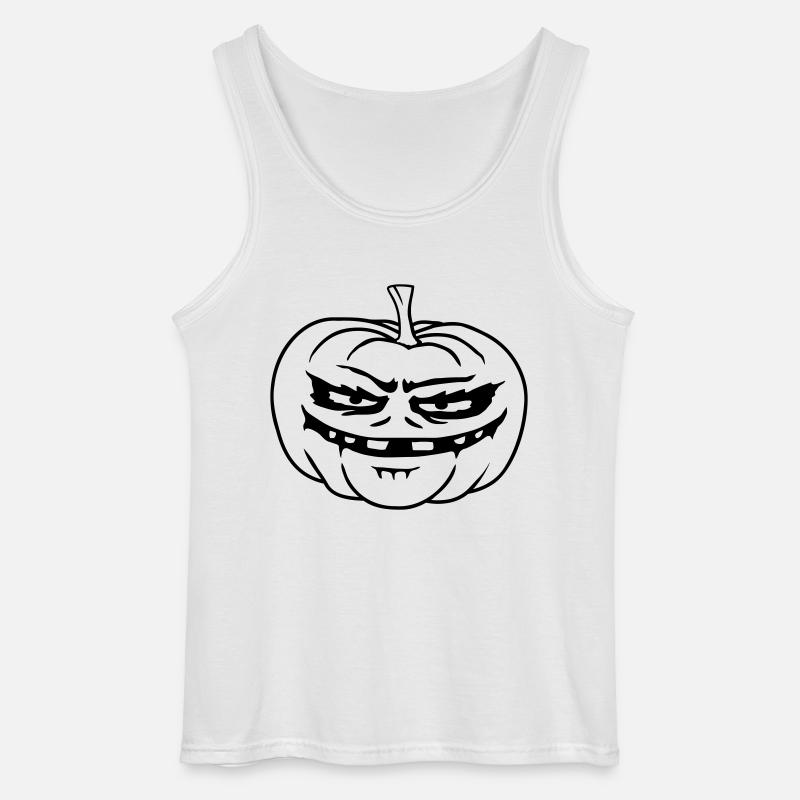 Monster Kürbis Comic Halloween - Gildan Männer Tank Top - Weiß