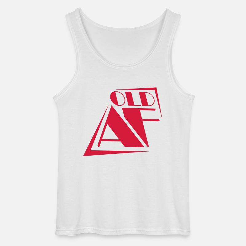 old AF Text Logo - Gildan Männer Tank Top - Weiß