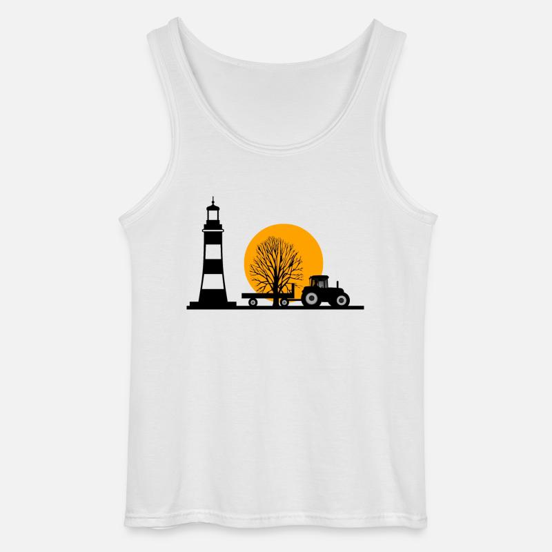 Traktor - Gildan Männer Tank Top - Weiß