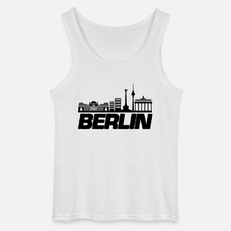berlin skyline 1 - Gildan Männer Tank Top - Weiß