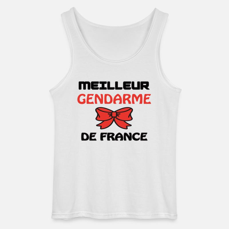 BESTER GENDARM IN FRANKREICH - Gildan Männer Tank Top - Weiß