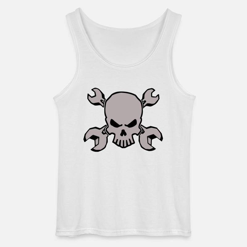 TOOLSKULL - 2C - Gildan Männer Tank Top - Weiß