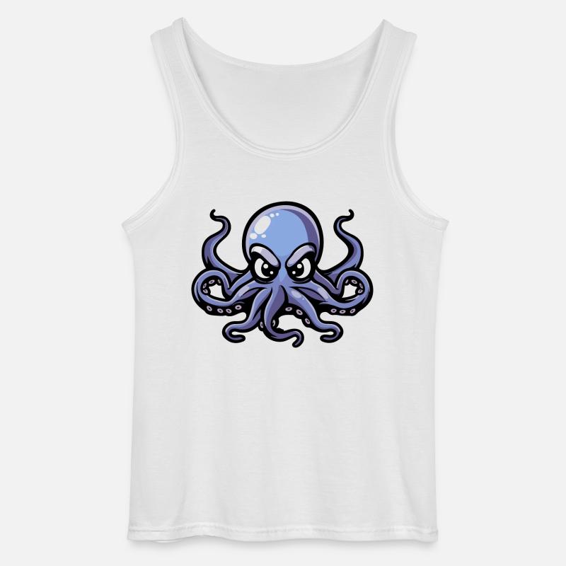 Oktopus Comic - Gildan Männer Tank Top - Weiß