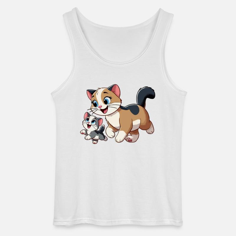 Englisch Kurzhaar Mutter und Kind - Gildan Männer Tank Top - Weiß