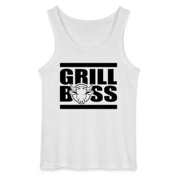 grill - Gildan Men’s Tank Top - white - Front - AI Model Male 185 dark (185cm)