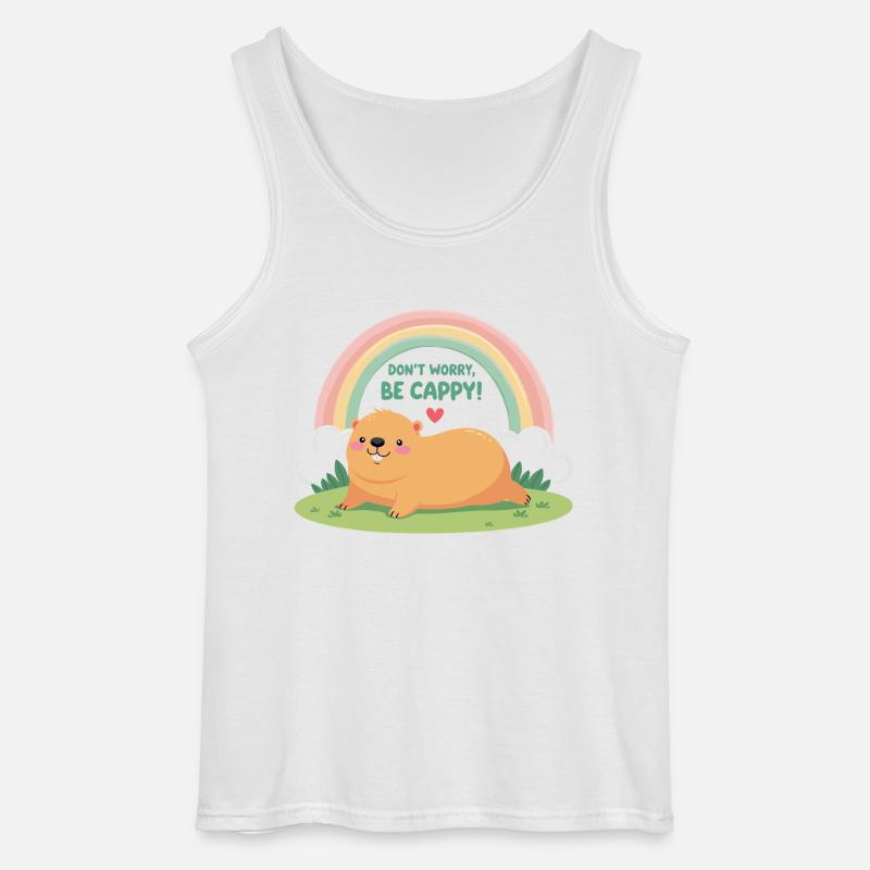 Dont Worry Be Cappy - Gildan Men’s Tank Top - white
