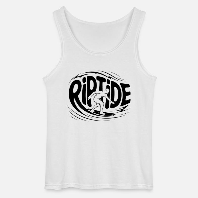 Riptide - Cooles Surfer-Logo - Gildan Männer Tank Top - Weiß
