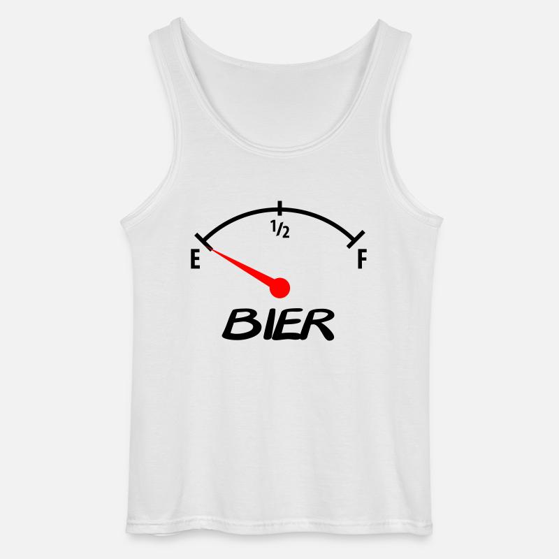 bier - Gildan Männer Tank Top - Weiß