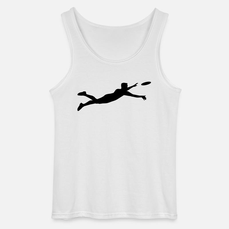 Ultimate Frisbee Player 1c - Gildan Männer Tank Top - Weiß