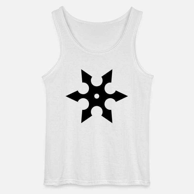 Wurfstern 1 - Gildan Männer Tank Top - Weiß