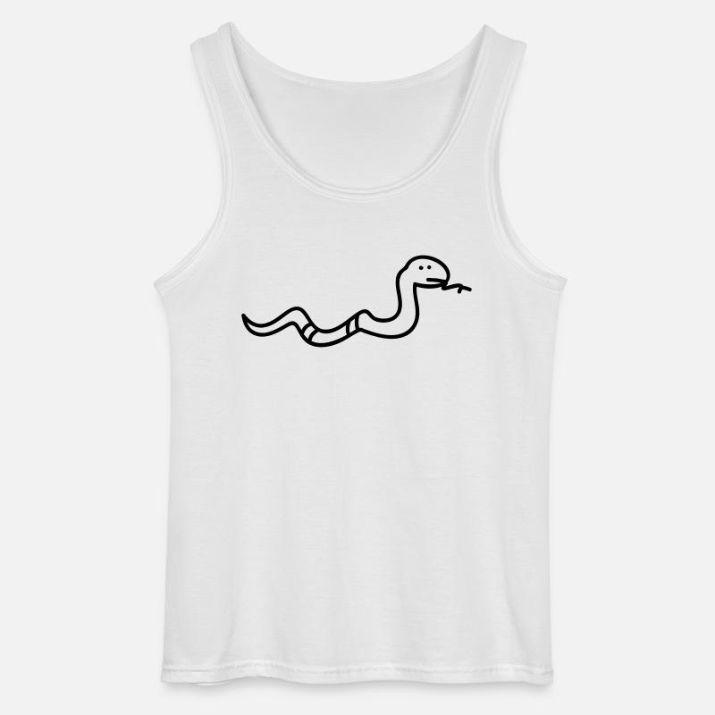 Schlange - Gildan Männer Tank Top - Weiß