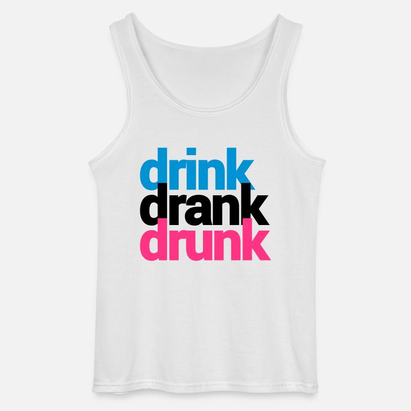 drink drank drunk - Gildan Männer Tank Top - Weiß