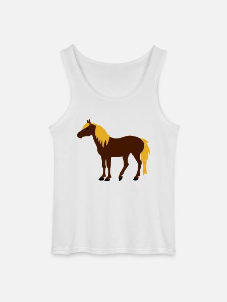 Haflinger - Gildan Männer Tank Top - Weiß
