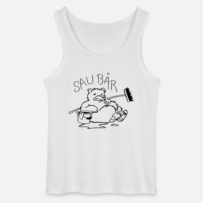 Saubär - Gildan Männer Tank Top - Weiß