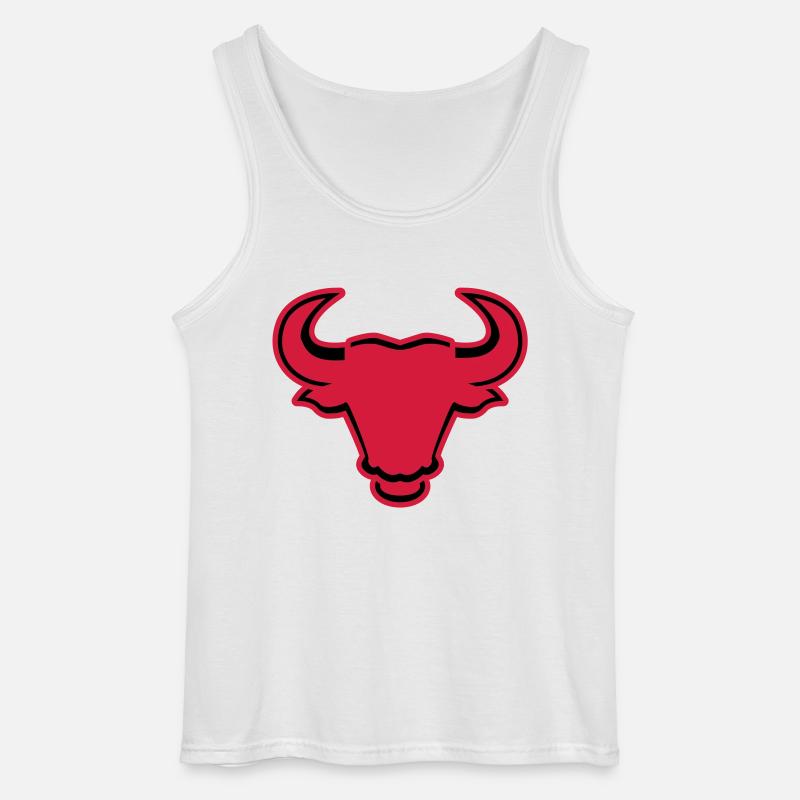 stier___f2 - Gildan Männer Tank Top - Weiß