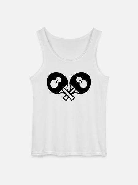 Funny Table Tennis Rackets - Gildan Men’s Tank Top - white