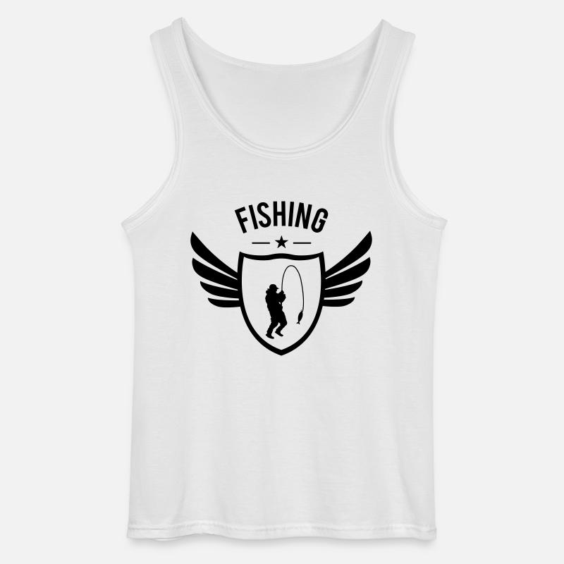 Fishing - Gildan Männer Tank Top - Weiß